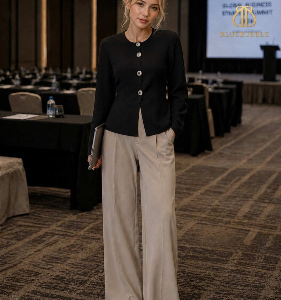 Collared Button Knit Cardigan from the Blue Bubble Winter 2026-27 collection