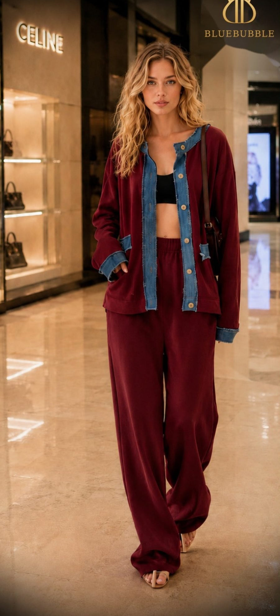 Denim Trim Lounge Set from the Blue Bubble Winter 2026-27 collection