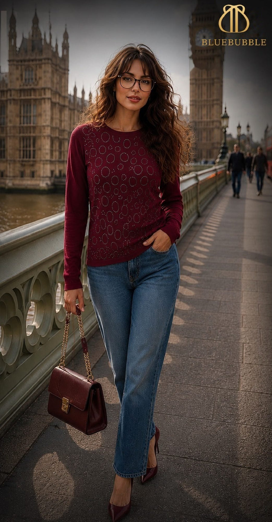 Embellished Hem Knit Top from the Blue Bubble Winter 2026-27 collection