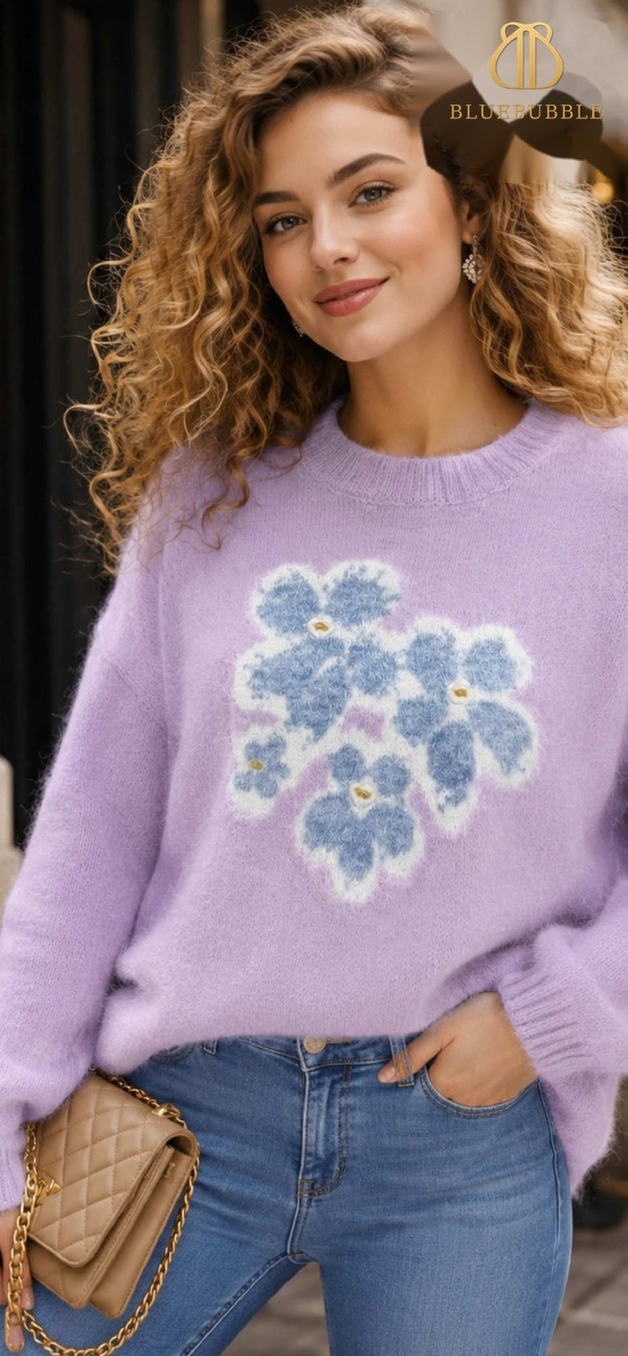 Floral Intarsia Knit Sweater from the Blue Bubble Winter 2026-27 collection