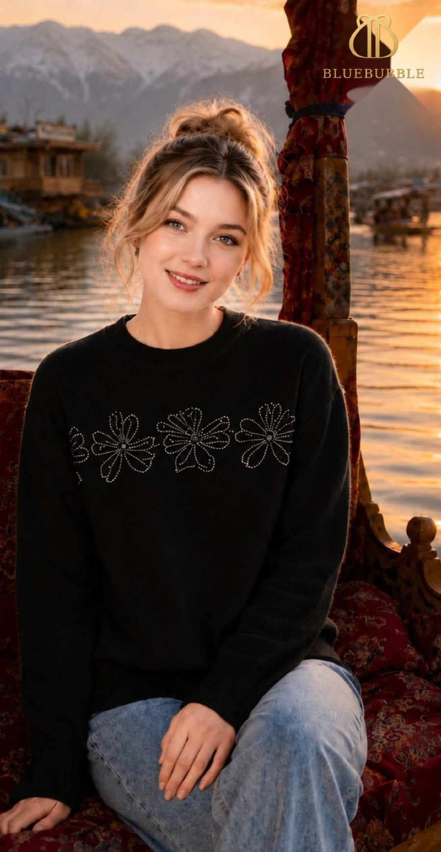 Flower Pearl Knit Sweater from the Blue Bubble Winter 2026-27 collection