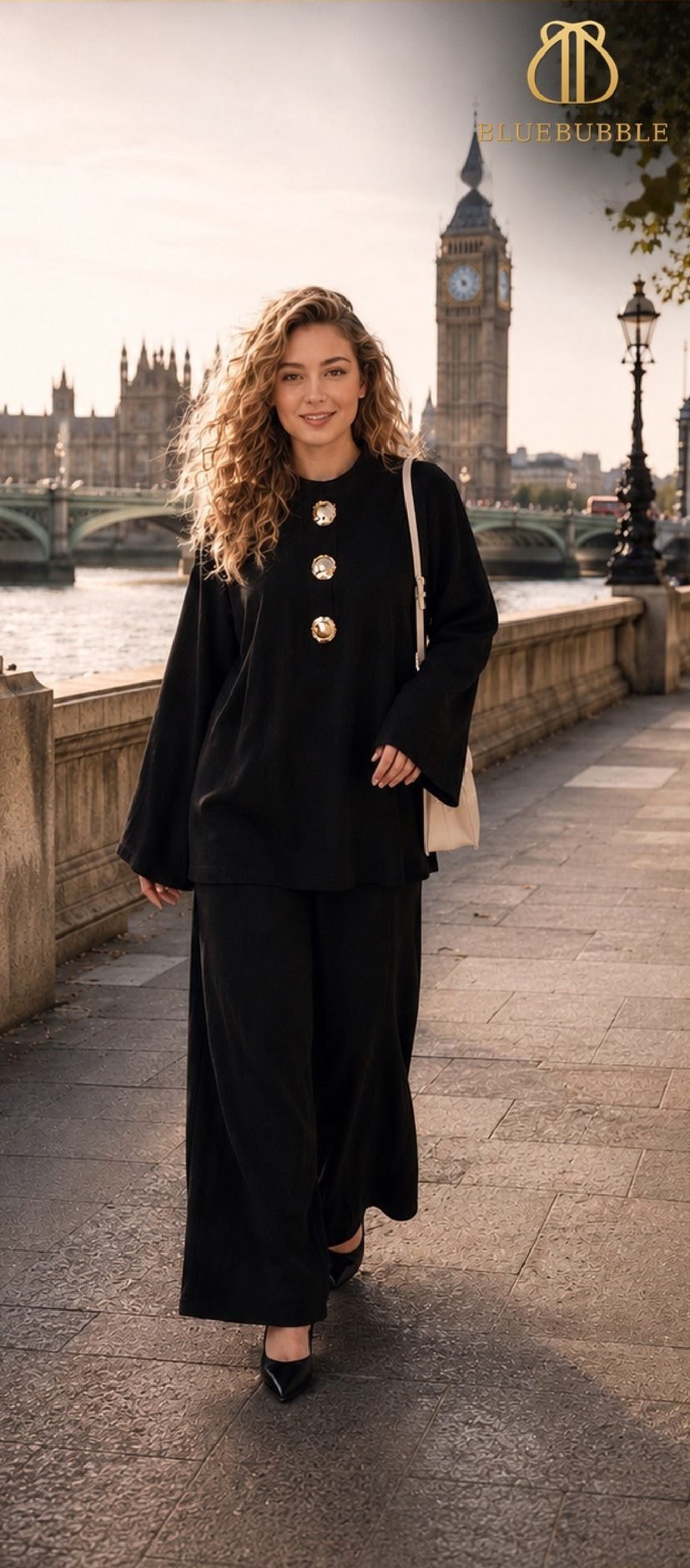 Gold Button Knit Co-ord Set from the Blue Bubble Winter 2026-27 collection