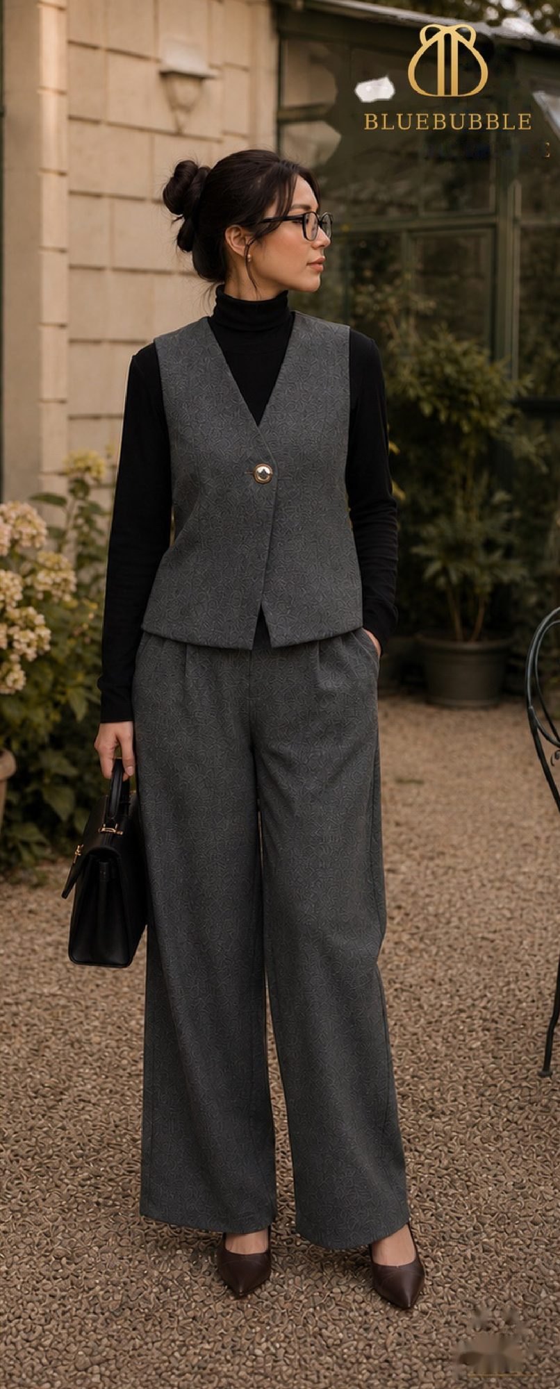 Grey Waistcoat Pant Set from the Blue Bubble Winter 2026-27 collection