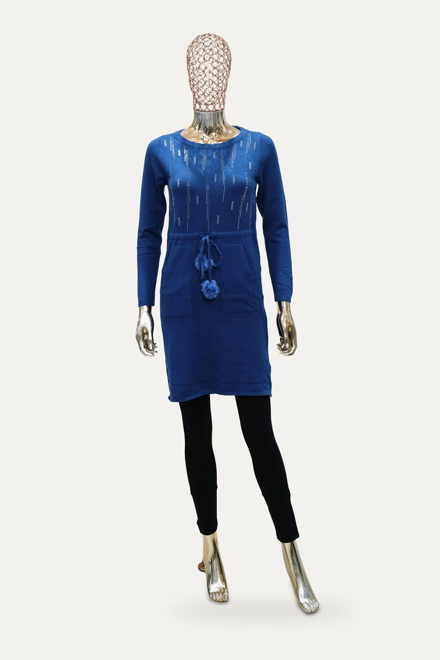 Knit Tunic Dress in Royal Blue