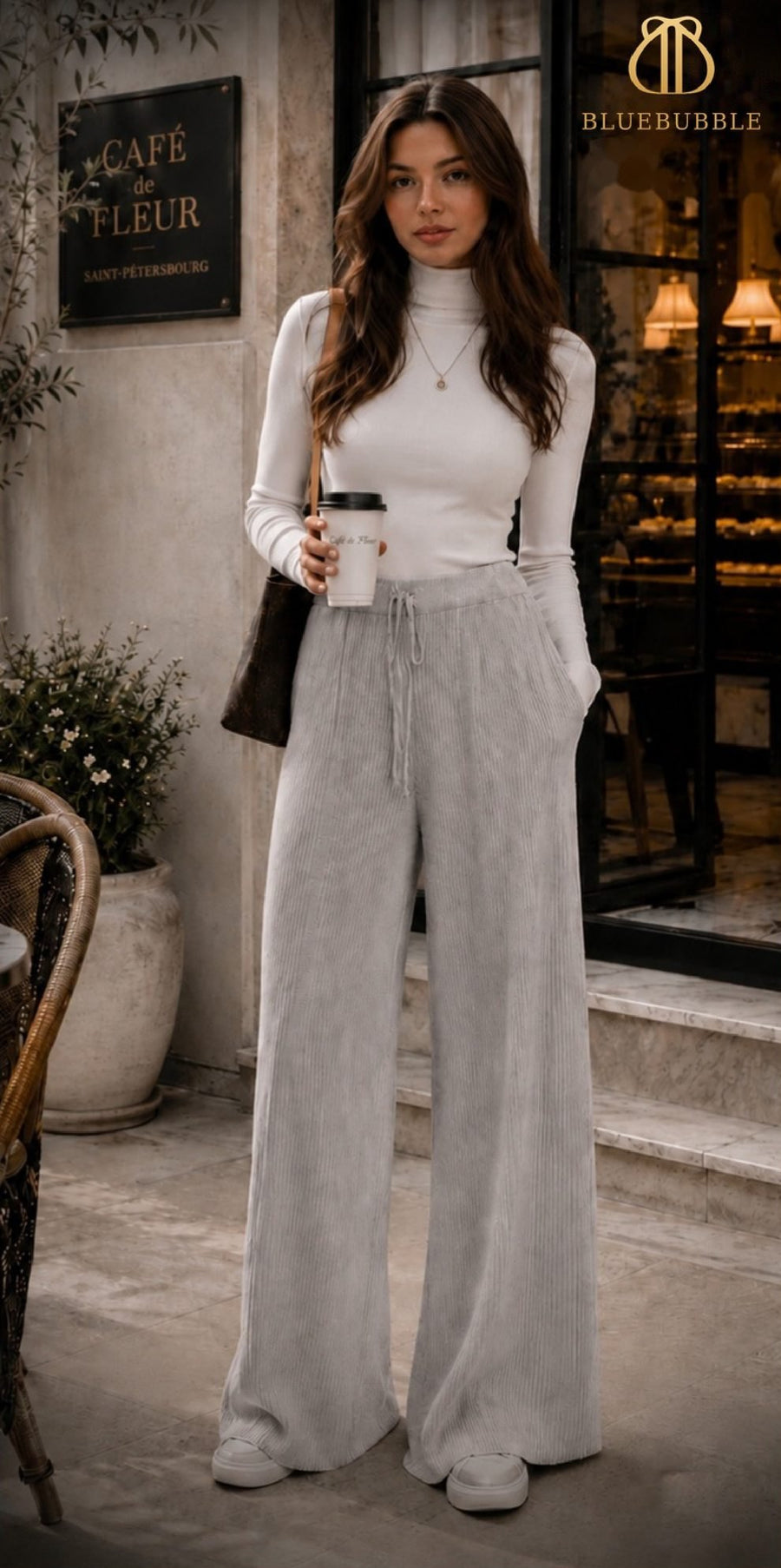 Ribbed Wide Leg Trousers from the Blue Bubble Winter 2026-27 collection