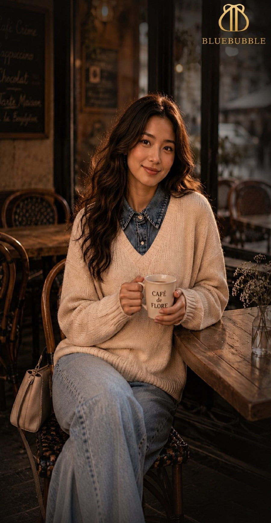 V-Neck Knit Sweater from the Blue Bubble Winter 2026-27 collection