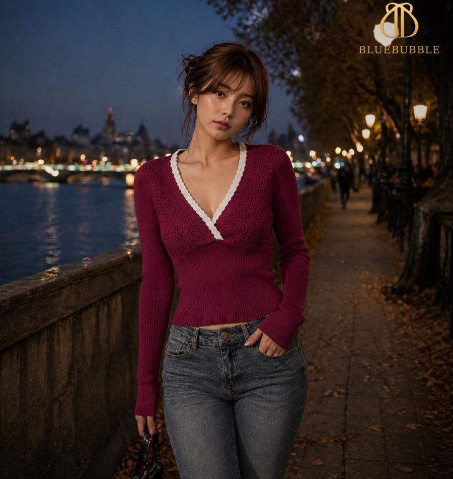 V-Neck Knit Top from the Blue Bubble Winter 2026-27 collection